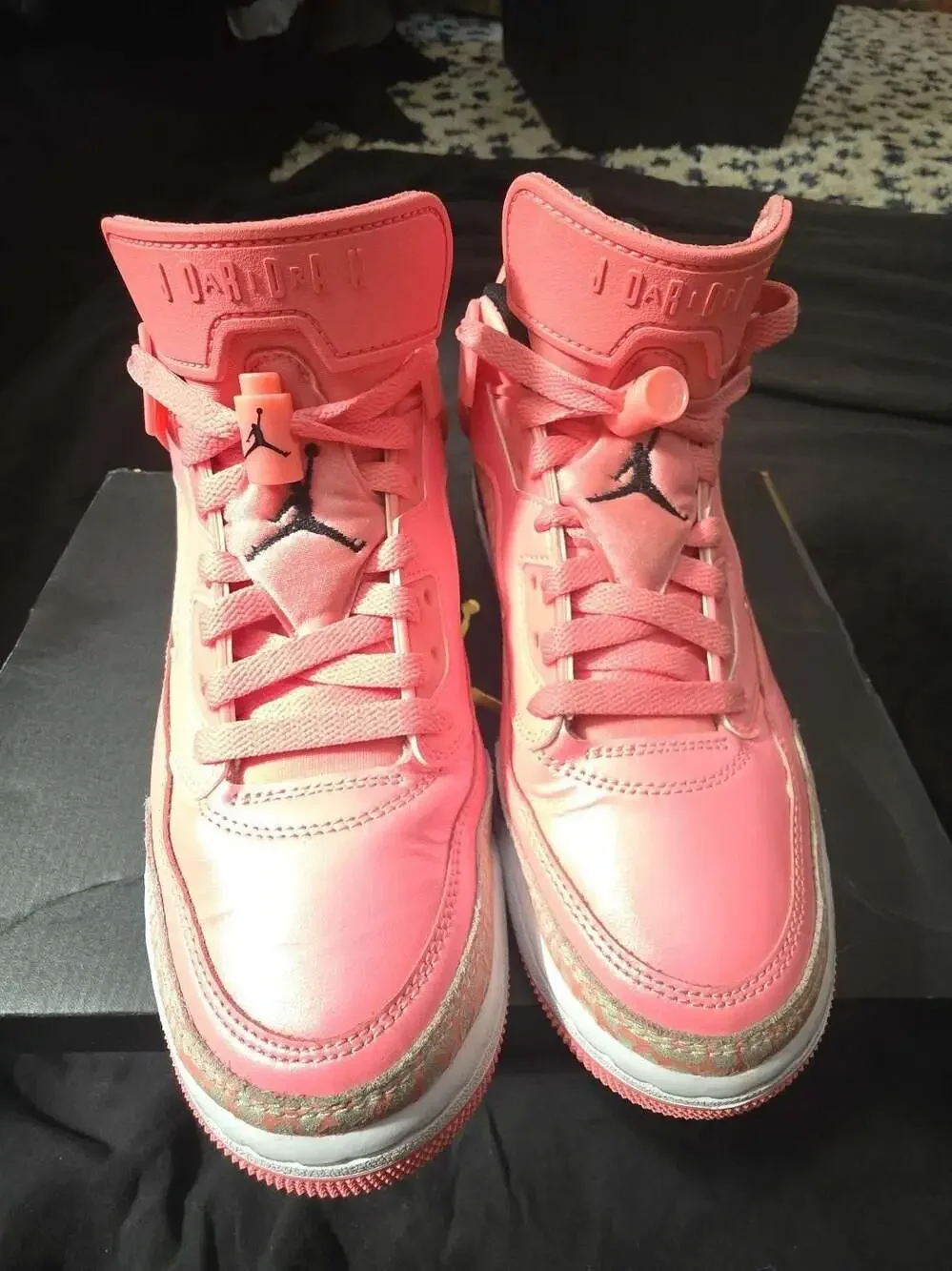 Jordan Spizike Low Big Kids' Shoes Pink Gaze